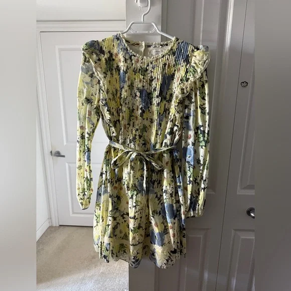 Aritzia Wilfred | La Bohème | Yellow Floral Elia Dress | Size Medium - Picture 2 of 16